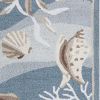 8' Beige Ivory And Brown Seashell and Coral Hand Tufted Runner Rug