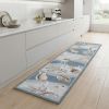8' Beige Ivory And Brown Seashell and Coral Hand Tufted Runner Rug