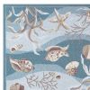 8' X 10' Beige Ivory And Brown Seashell and Coral Hand Tufted Area Rug