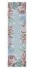 8' Blue Red And Pink Fish and Coral Hand Hooked Runner Rug
