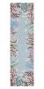 8' Blue Red And Pink Fish and Coral Hand Hooked Runner Rug