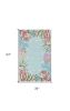3' X 5' Blue Red And Pink Fish and Coral Hand Hooked Area Rug