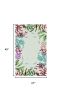 2' X 4' Blue Red And Green Fish and Coral Hand Tufted Area Rug