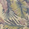 5' X 8' Green Pink And Purple Wool Tropical Botanical Hand Tufted Area Rug