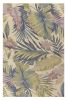 8' X 10' Green Pink And Purple Wool Tropical Botanical Hand Tufted Area Rug