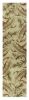 10' Brown Green And Red Wool Tropical Botanical Hand Tufted Runner Rug