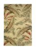 5' X 8' Brown Green And Red Wool Tropical Botanical Hand Tufted Area Rug