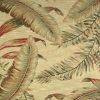 8' X 10' Brown Green And Red Wool Tropical Botanical Hand Tufted Area Rug