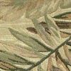9' X 12' Brown Green And Red Wool Tropical Botanical Hand Tufted Area Rug