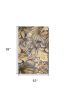 5' X 8' Blue Beige And Green Wool Tropical Botanical Hand Tufted Area Rug