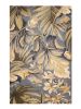 8' X 10' Blue Beige And Green Wool Tropical Botanical Hand Tufted Area Rug