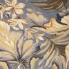 9' X 12' Blue Beige And Green Wool Tropical Botanical Hand Tufted Area Rug