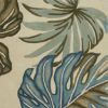 5' X 8' Brown Blue And Green Wool Tropical Botanical Hand Tufted Area Rug
