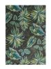 8' X 11' Gray Teal And Green Botanical Leaves Area Rug