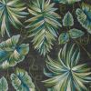 10' X 13' Gray Teal And Green Botanical Leaves Area Rug