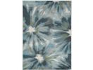 10' X 13' Teal Ivory And Gray Floral Area Rug