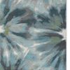 10' X 13' Teal Ivory And Gray Floral Area Rug