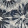 8' X 11' Ivory And Blue Floral Area Rug