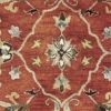 3' X 5' Rust Beige And Gray Wool Floral Medallion Hand Tufted Area Rug