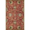 3' X 5' Rust Beige And Gray Wool Floral Medallion Hand Tufted Area Rug