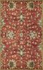 9' X 13' Rust Beige And Gray Wool Floral Medallion Hand Tufted Area Rug