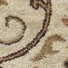 3' X 5' Champagne Red And Brown New Zealand Lambs Wool Floral Medallion Hand Tufted Area Rug
