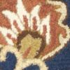 7' Navy Blue Orange And Brown Wool Medallion Hand Tufted Runner Rug