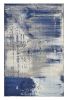 3' X 5' Blue Ivory And Gray Abstract Area Rug