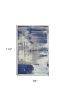 7' X 10' Blue Ivory And Gray Abstract Area Rug