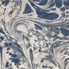 7' X 9' Blue Gray And Ivory Abstract Area Rug