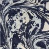 7' X 10' Blue And Ivory Abstract Area Rug