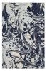 7' X 10' Blue And Ivory Abstract Area Rug