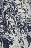 8' X 10' Blue And Ivory Abstract Shag Area Rug