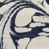 8' X 10' Blue And Ivory Abstract Shag Area Rug