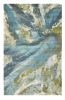 3' X 5' Teal Gray And Green Abstract Area Rug