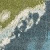 5' X 7' Teal Gray And Green Abstract Area Rug