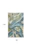 7' X 10' Teal Gray And Green Abstract Area Rug
