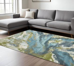 8' X 10' Multicoloured Shag Area Rug