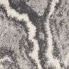 3' X 5' Gray And Ivory Abstract Area Rug