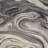 8' X 10' Ivory Black and Gray Abstract Shag Area Rug