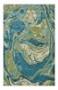 8' X 10' Teal And Beige Abstract Shag Area Rug