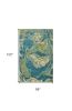 8' X 10' Teal And Beige Abstract Shag Area Rug