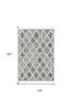 12' X 15' Cream And Charcoal Geometric Area Rug
