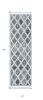 8' Cream And Charcoal Geometric Runner Rug