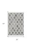 3' X 5' Cream And Charcoal Geometric Area Rug