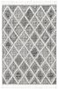 3' X 5' Cream And Charcoal Geometric Area Rug