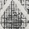 3' X 5' Cream And Charcoal Geometric Area Rug
