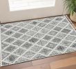 3' X 5' Cream And Charcoal Geometric Area Rug