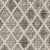 8' X 11' Cream And Charcoal Geometric Area Rug