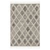 8' X 11' Cream And Charcoal Geometric Area Rug